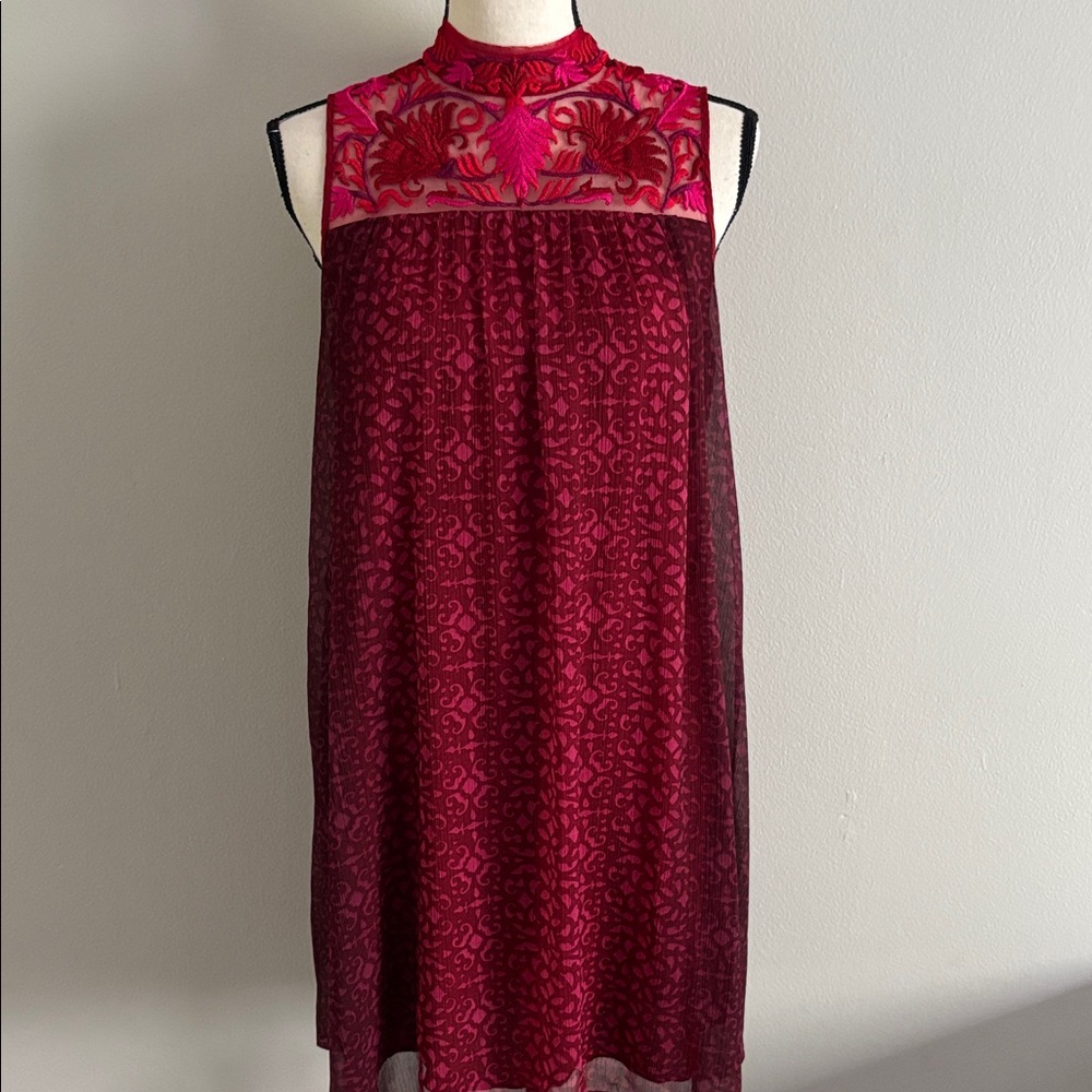 Anthropologie Niki Tlanapan ARMA Embroidered Swing Dress